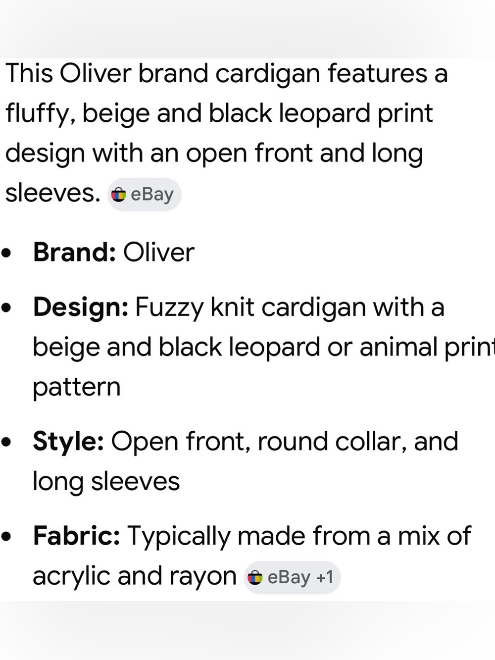 Olivers Fuzzy Knit Cardigan - Silver & Black - Picture 5 of 5
